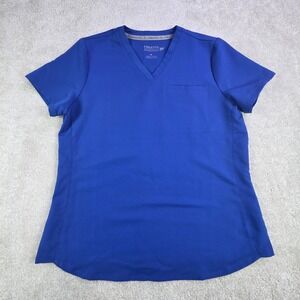 Fabletics Women's Vital Scrub Top Blue Size M Medical Dental Vet Tech